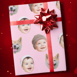 Papel De Regalo Personalizado Bebé Cara, Familia Personalizado 3 F