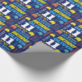 Papel De Regalo Personalizado brillante de juegos de Pixel alien e