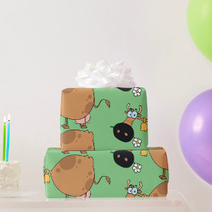Papel De Regalo Personalizado Brown Cow