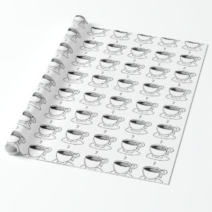 Papel De Regalo Personalizado Café Cup Demitasse Cute Personalizad