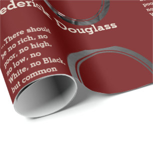 Papel De Regalo Personalizado Cita Burgundy FREDERICK DOUGLASS