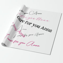 Papel De Regalo Personalizado cita regalo de tipografía