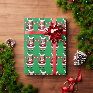 Papel De Regalo Personalizado cómico Face Santa Head kamala Harris