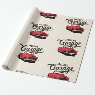 Papel de regalo personalizado con camión vintage r