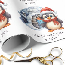 Personalizado Cute Santa Hat Pingüino Nieve Navida