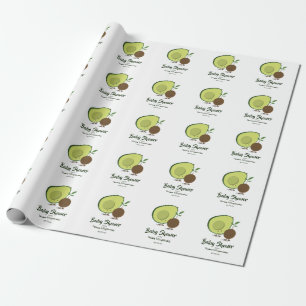 Papel De Regalo Personalizado de aguacates y foso Baby Shower