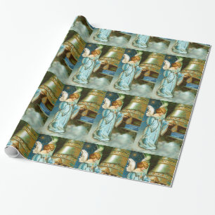 Papel De Regalo Personalizado de ángeles y campanas victorianos vi