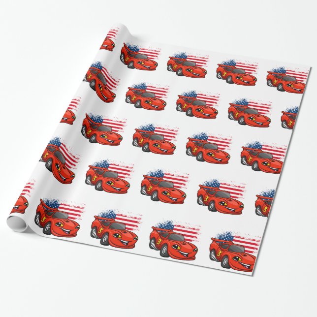 Papel De Regalo personalizado de bandera de los Estados Unidos de  (Desenrollado)