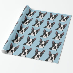 Papel De Regalo personalizado de boston terrier
