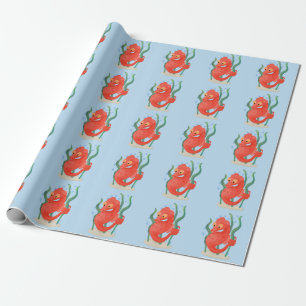 Papel De Regalo Personalizado de caballitos de mar de pepino