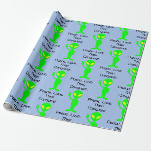 Papel De Regalo Personalizado de ciencia ficción alienígena divert