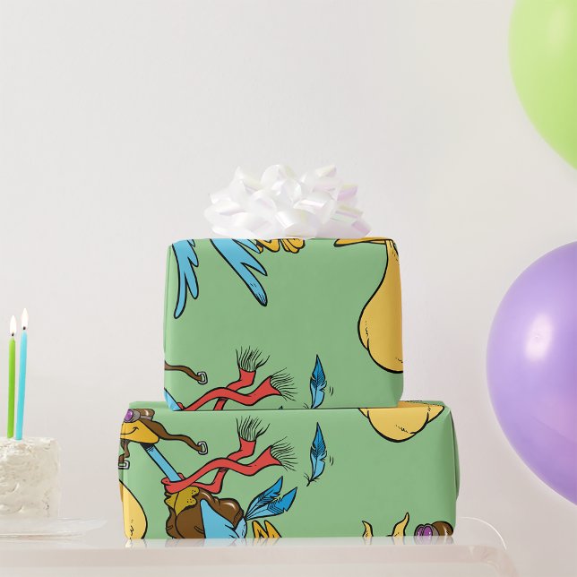 Papel De Regalo Personalizado de cigüeñas voladoras con gafas y pa (Subido por el creador)