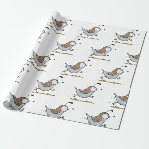 Papel De Regalo Personalizado de codorniz californiano en funciona