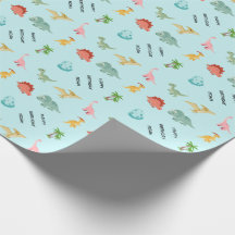 Papel de regalo personalizado de cumpleaños de din