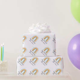 Papel De Regalo Personalizado de dibujo de arcoiris colorido lindo
