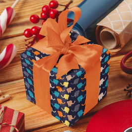 Papel De Regalo Personalizado de elefantes multicolor