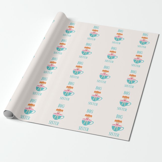 Papel De Regalo Personalizado de enseñanza personalizada Big Siste (Desenrollado)