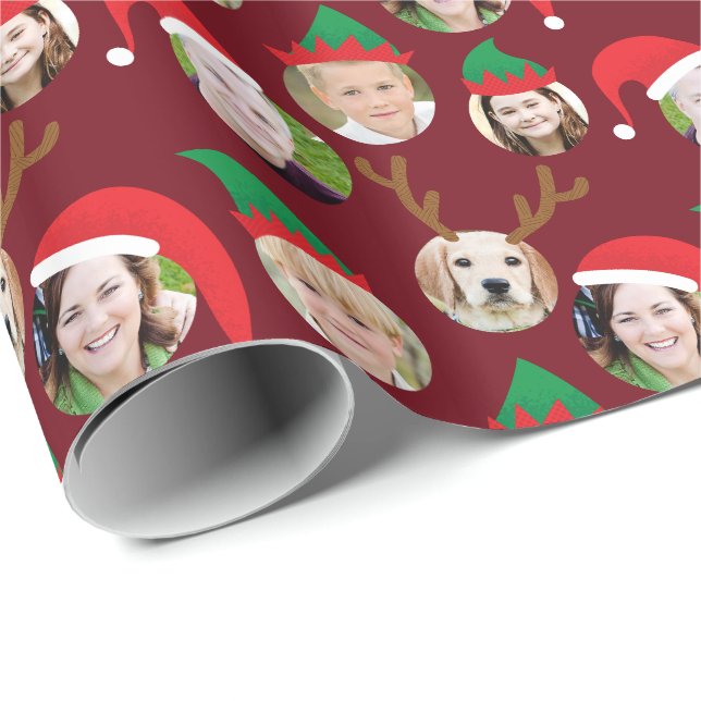 Papel De Regalo Personalizado de equipo de Navidades rojos Seis fe (Esquina del rollo)