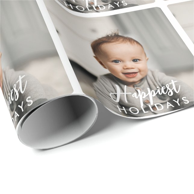 Papel De Regalo Personalizado de feriados más felices para bebé (Esquina del rollo)
