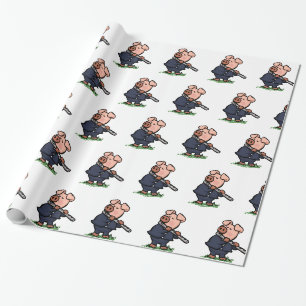 Papel De Regalo Personalizado de flauta de cerdo elegir el color