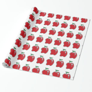 Papel De Regalo Personalizado de frutas de la Mano Roja