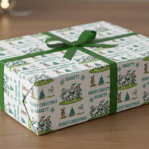 Papel de regalo personalizado de fútbol de Papá No