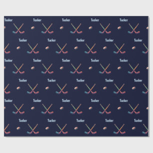Papel de Regalo Personalizado de Hockey