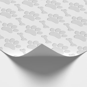 Papel De Regalo Personalizado de huellas de cobre y huesos