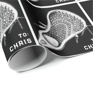 Papel de regalo personalizado de lacrosse