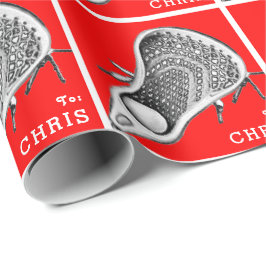 Papel de regalo personalizado de lacrosse