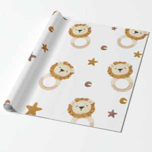 Papel De Regalo Personalizado de leones