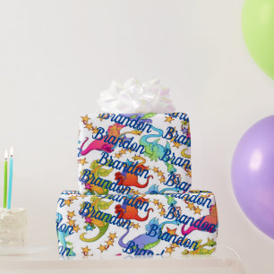 Papel de regalo personalizado de los coloridos dra
