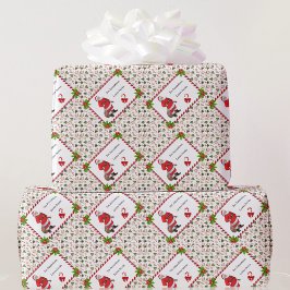 Papel De Regalo Personalizado De Los Navidades De Candy Cane De Sa
