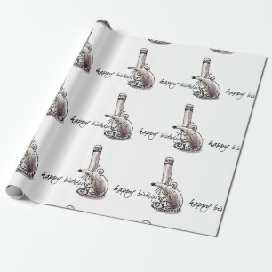 Papel De Regalo personalizado de mensajes de cumpleaños de lápiz