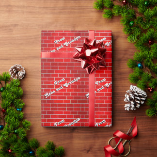 Papel de regalo personalizado de Navidad con ladri