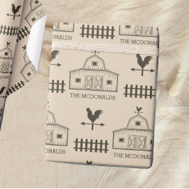 Papel De Regalo Personalizado de Navidades de países agrícolas