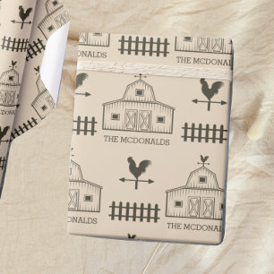 Papel De Regalo Personalizado de Navidades de países agrícolas