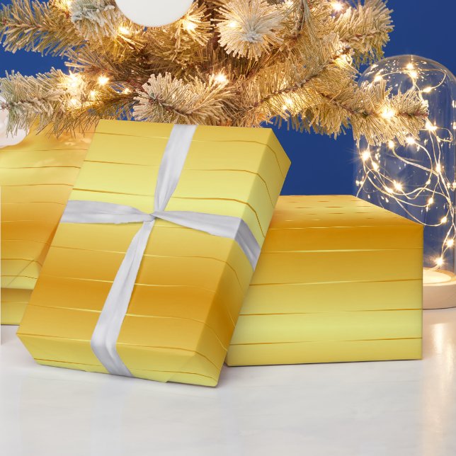 Papel De Regalo Personalizado De Oro Moderno Aspecto Glosamente El (Vacaciones)