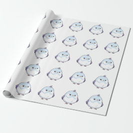 Papel De Regalo Personalizado de pájaro Cute Kawaii Chubby - Paste