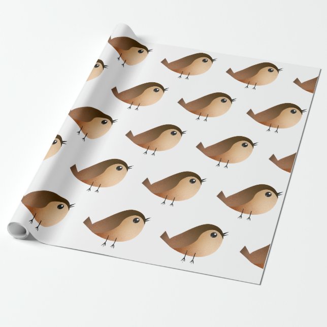 Papel De Regalo Personalizado de pájaro de Sparrow (Desenrollado)