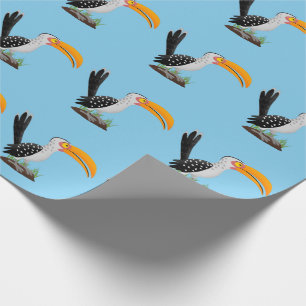 Papel De Regalo Personalizado de pájaro safari de buey amarillo di