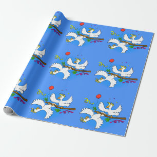 Papel De Regalo Personalizado de pájaros de cacatúa graciosa