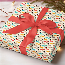 Papel De Regalo Personalizado de perro multicolor