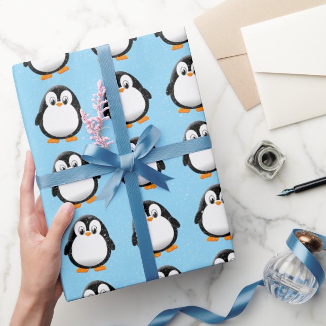 Papel De Regalo Personalizado de Personalizado de  de pingüino lin (Regalar)