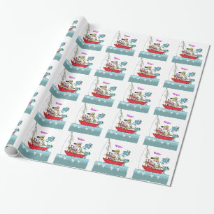 Papel De Regalo Personalizado de pesca divertida personalizada