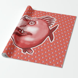 Papel De Regalo personalizado de pez de cara fea