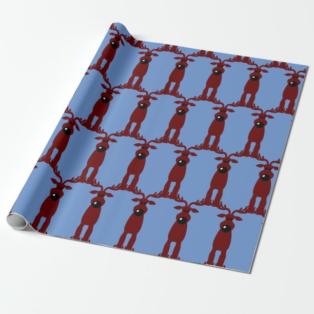 Papel De Regalo Personalizado de renos (Desenrollado)
