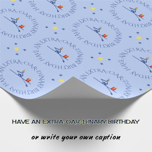 Papel De Regalo Personalizado de reporteros de cumpleaños texto az