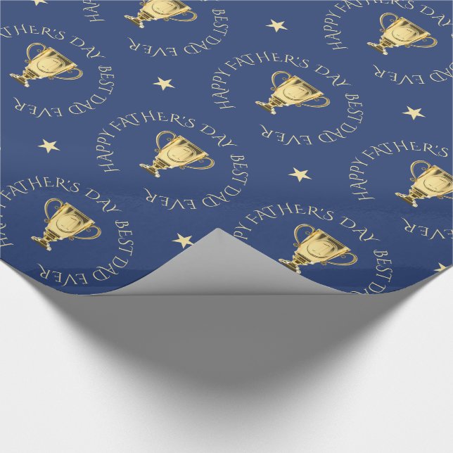 Papel De Regalo Personalizado de texto del Día del Padres (Esquina)