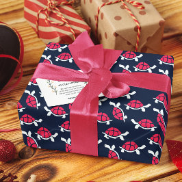 Papel De Regalo Personalizado de tortuga temática oscura